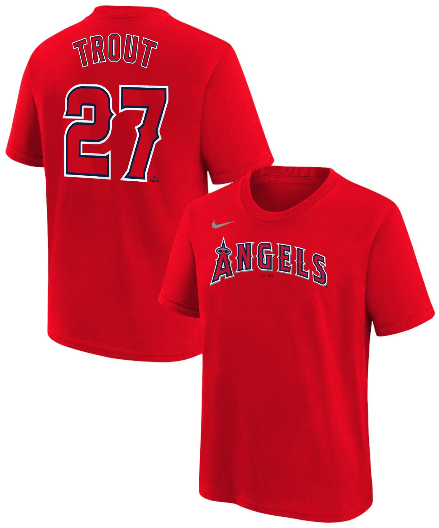 Nike Youth Los Angeles Angels Mike Trout #27 Red Home T-Shirt product image