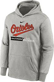 Youth Stitches Orange Baltimore Orioles Fleece Pullover Hoodie