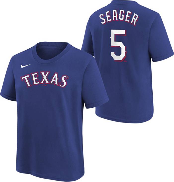 Nike Youth Texas Rangers Corey Seager #5 Blue Home T-Shirt