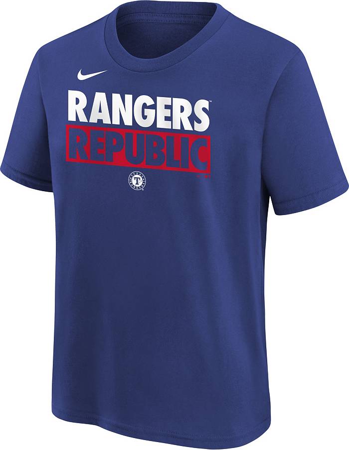 Nike / Youth Boys' Texas Rangers Blue Logo Legend T-Shirt