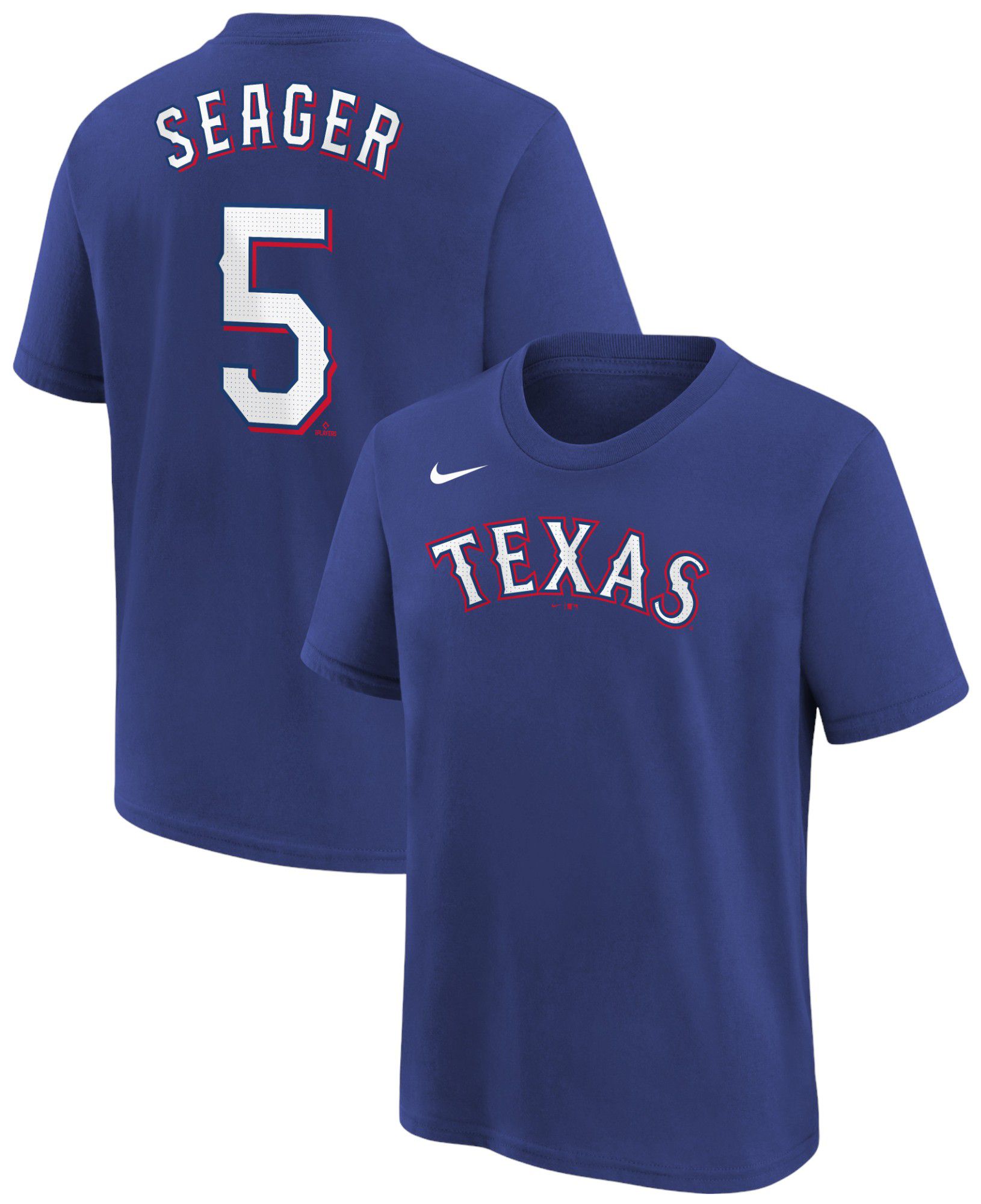 Nike Youth Texas Rangers Corey Seager #5 Blue Home T-Shirt product image