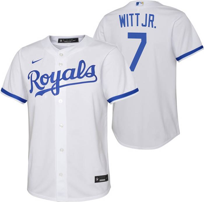 Nike Youth Kansas City Royals Bobby Witt Jr. #7 White Cool Base Home Jersey