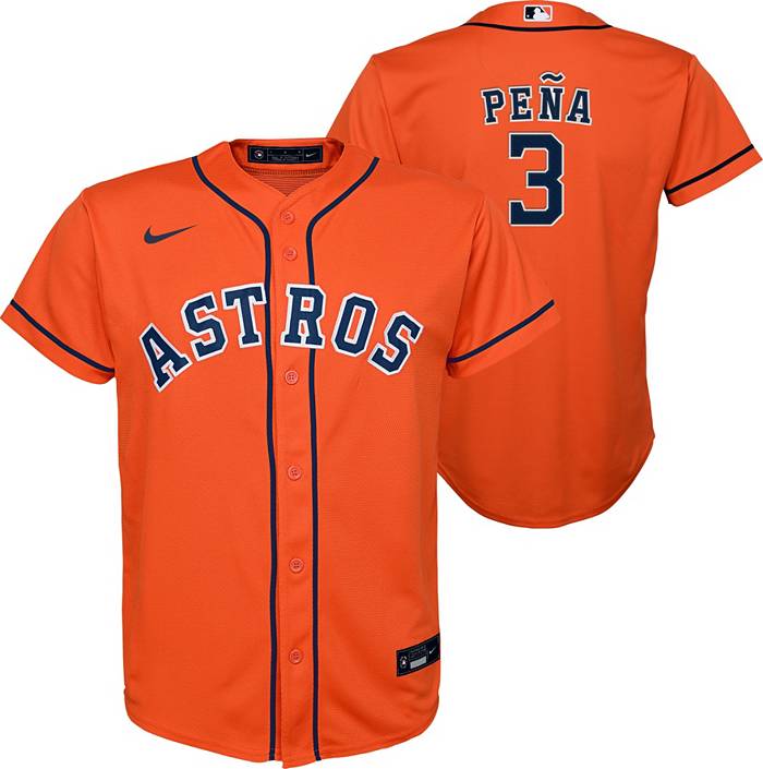 Nike Youth Houston Astros Jeremy Peña #3 Orange Cool Base