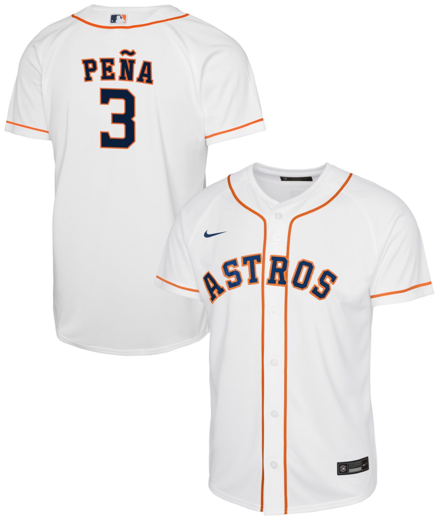 Nike Youth Houston Astros Jeremy Pena 3 White Home Cool Base Jersey Dick s Sporting Goods