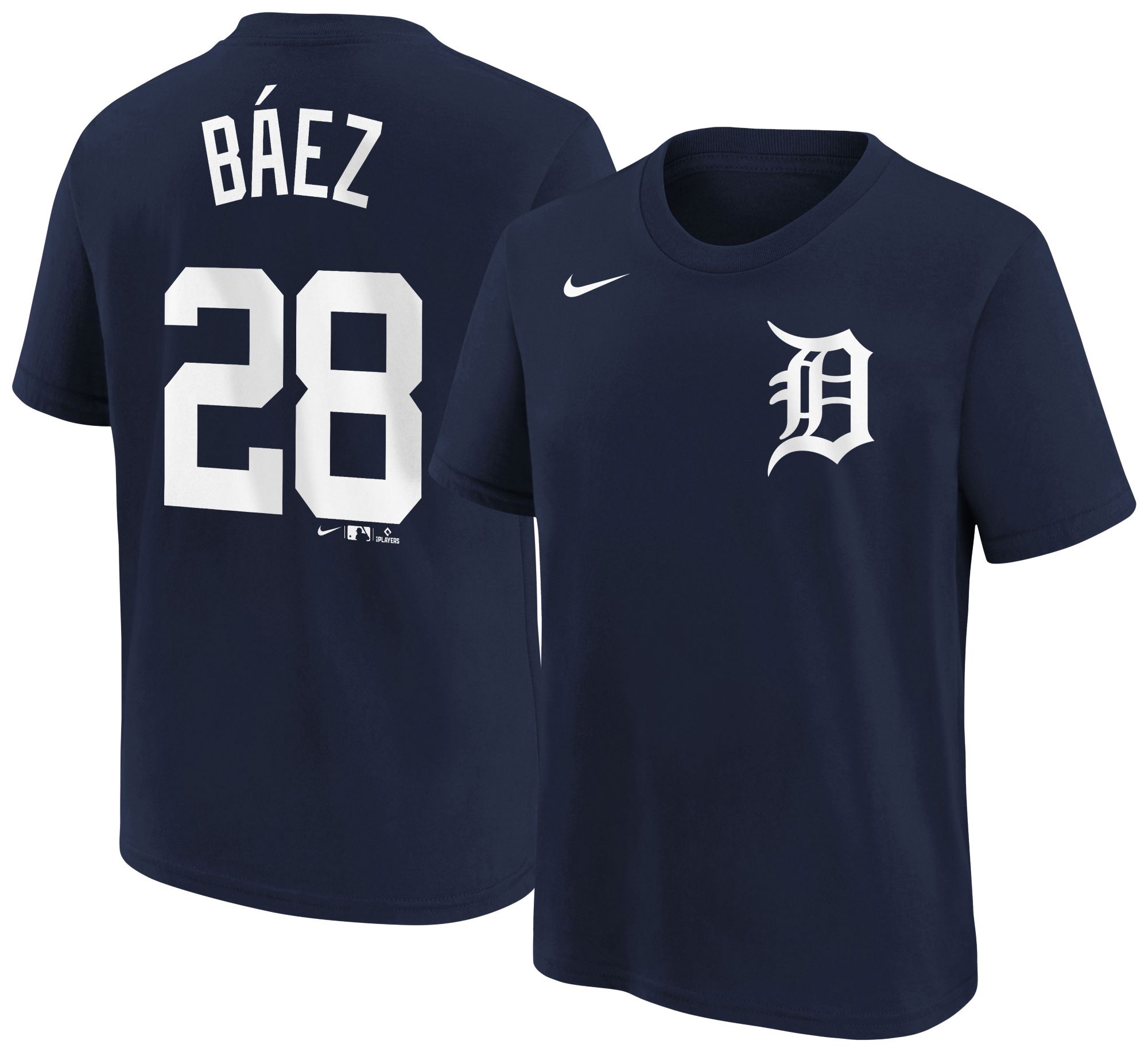 Nike Youth Detroit Tigers Javier Báez #28 Navy Home T-Shirt product image