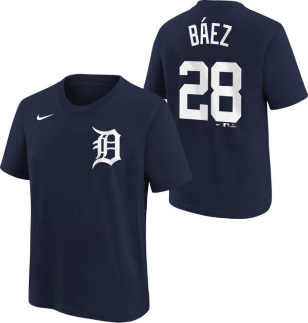 Men's Nike Javier Baez White Detroit Tigers Home Replica Player - Jersey Size: Small
