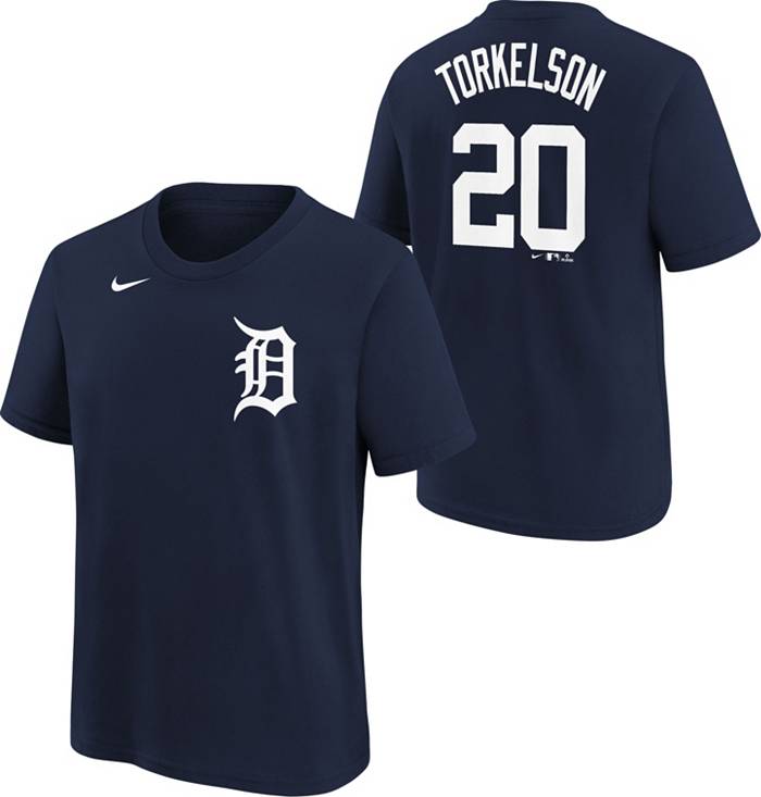 Spencer Torkelson Detroit Tigers Men's Navy Backer Long Sleeve T-Shirt 
