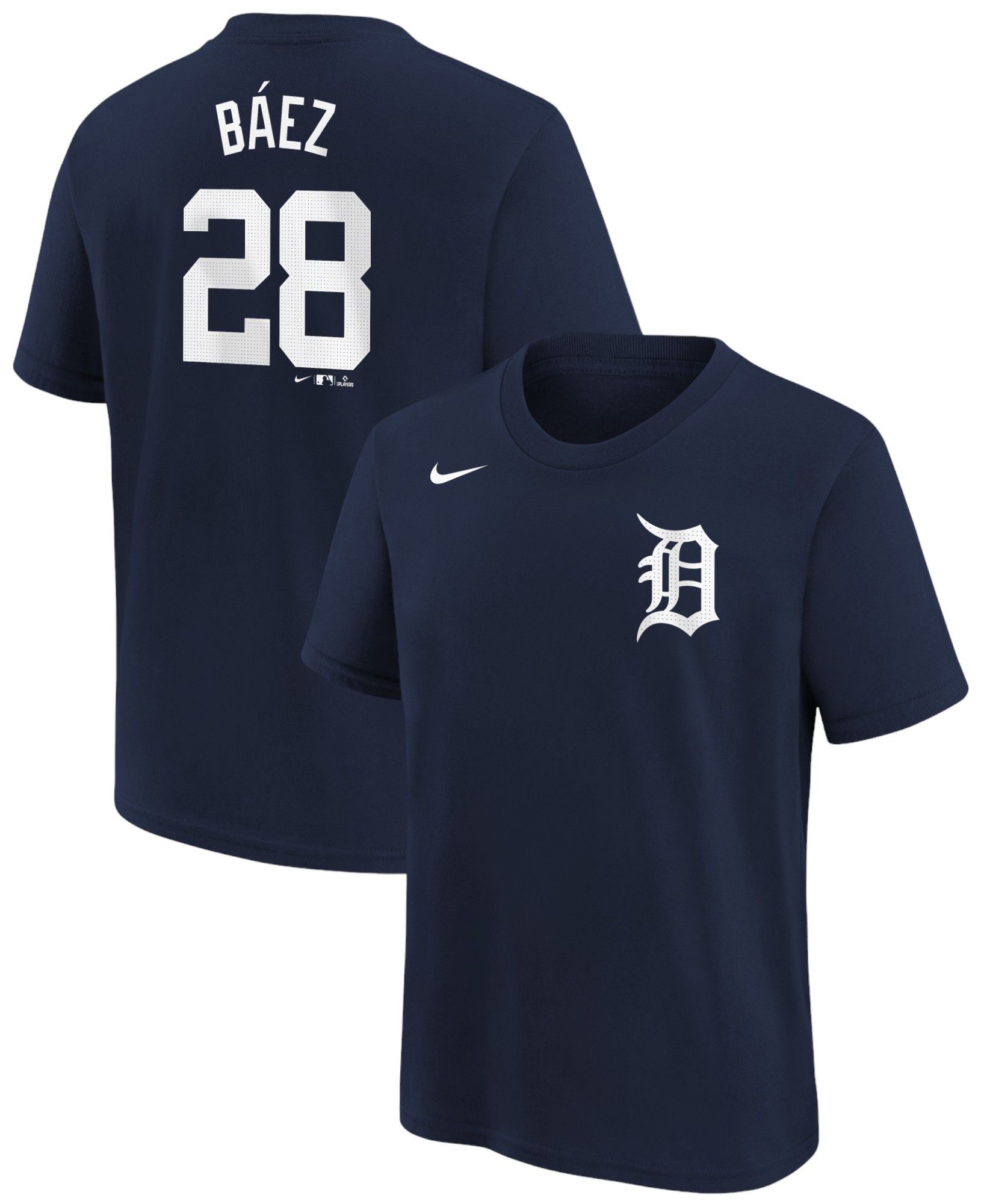Nike Youth Detroit Tigers Javier Báez #28 Navy Home T-Shirt product image