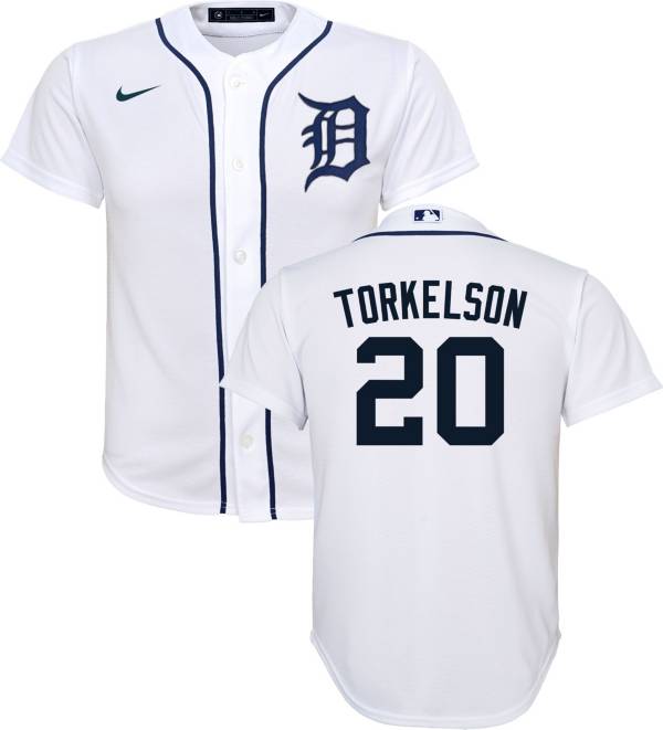 Nike Youth Detroit Tigers Spencer Torkelson #20 White Cool Base Home Jersey