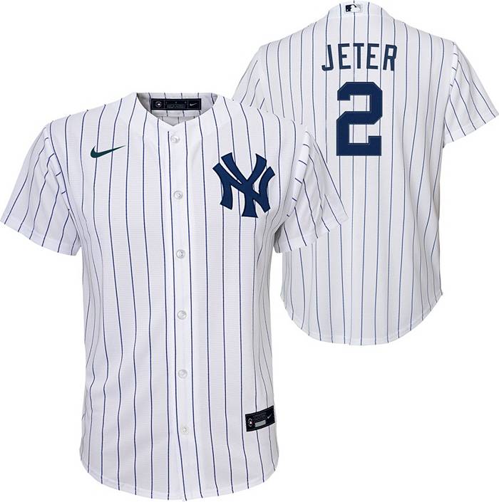 Nike Youth New York Yankees Derek Jeter #2 White Cool Base Home Jersey