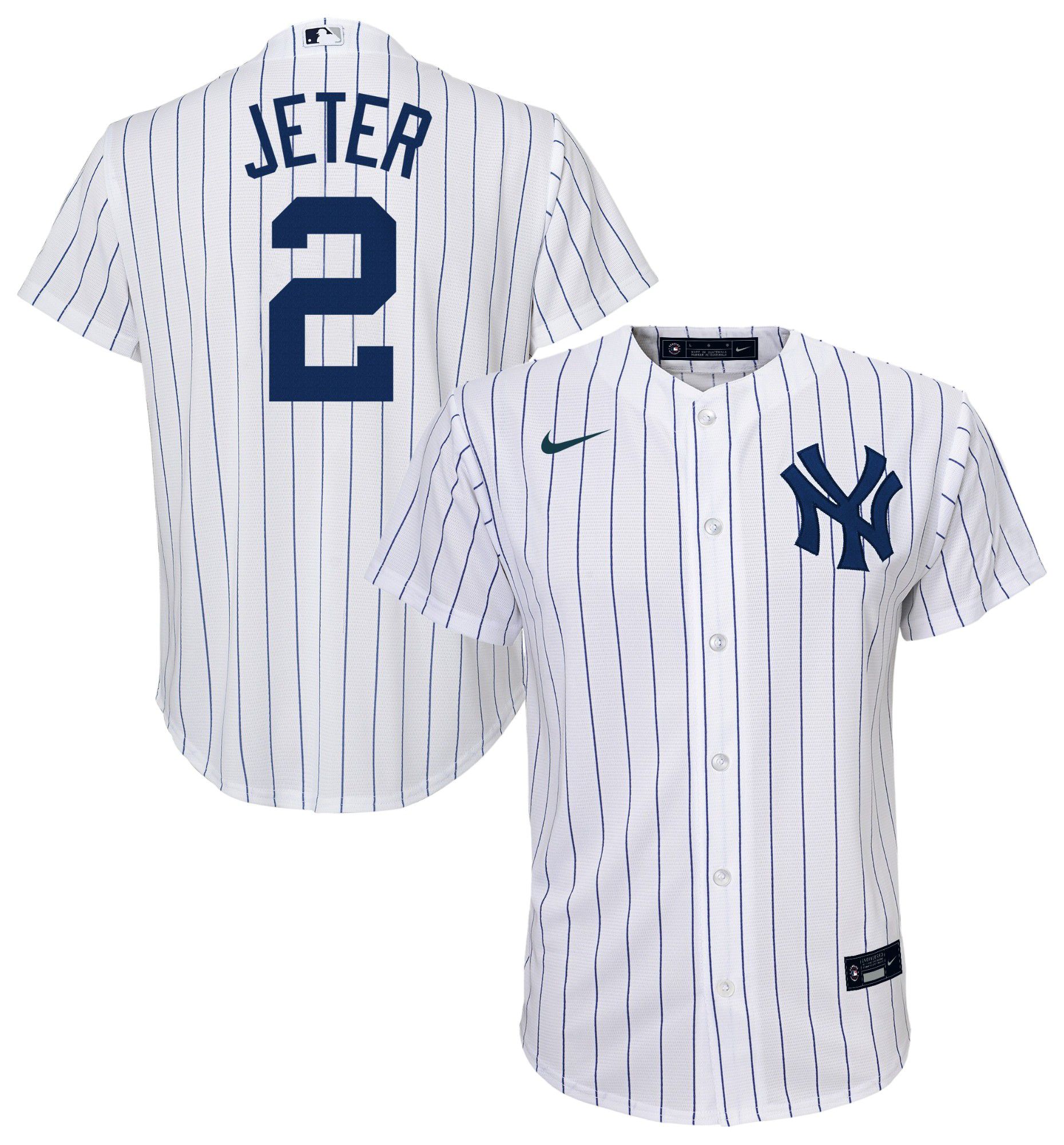 Nike Youth New York Yankees Derek Jeter #2 White Home Cool Base Jersey product image