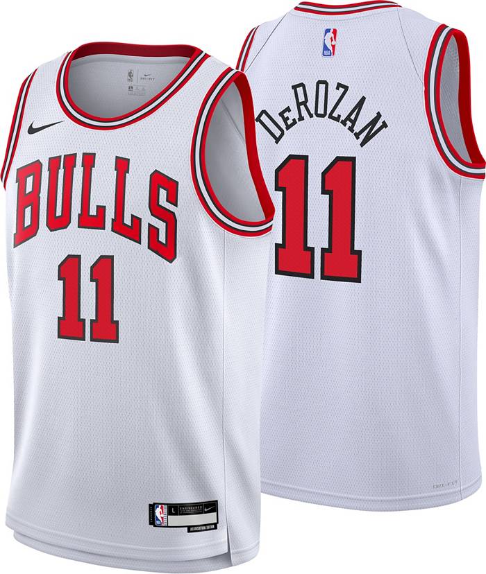 Nike Youth 2022-23 City Edition Chicago Bulls DeMar DeRozan #11 Cotton T-Shirt - White - L Each