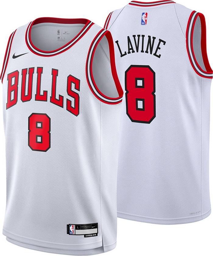 Nike Youth Chicago Bulls Zach LaVine #8 White Swingman Jersey, Boys', XL