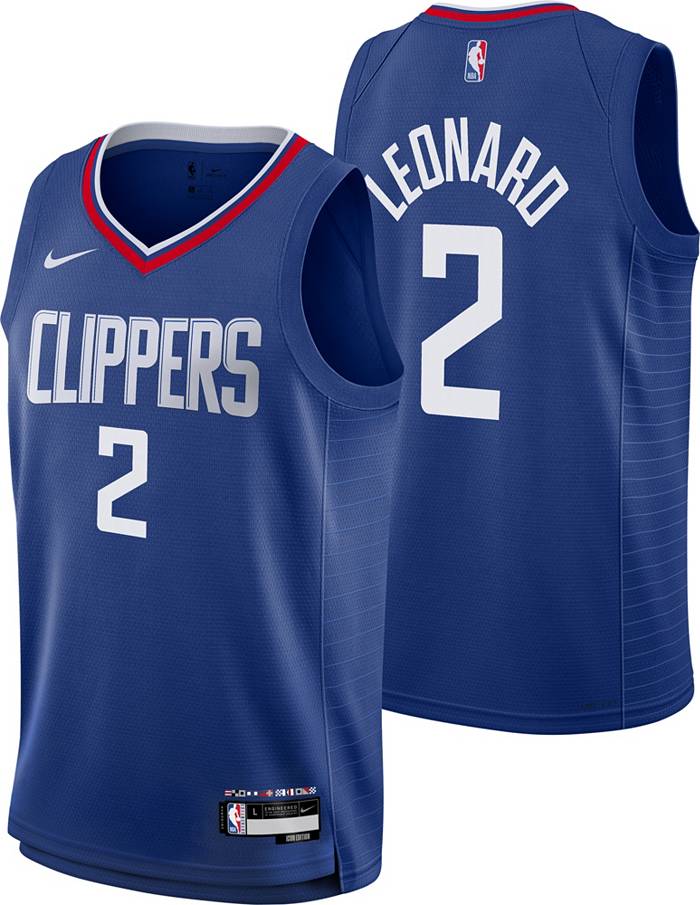Authentic Men's Kawhi Leonard Blue Jersey - #2 Basketball Los Angeles  Clippers City Edition