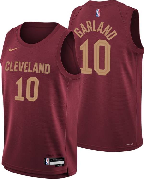 Nike Men's Cleveland Cavaliers Darius Garland #10 Red Dri-Fit Swingman Jersey, XL