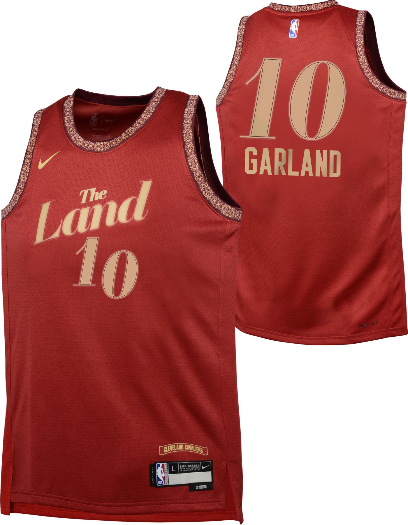 Nike Youth 2023 24 City Edition Cleveland Cavaliers Darius Garland 10 Red Swingman Jersey Dick s Sporting Goods