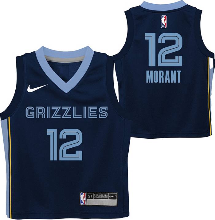 Nike Men's Memphis Grizzlies Ja Morant #12 White Dri-Fit Swingman Jersey, Large