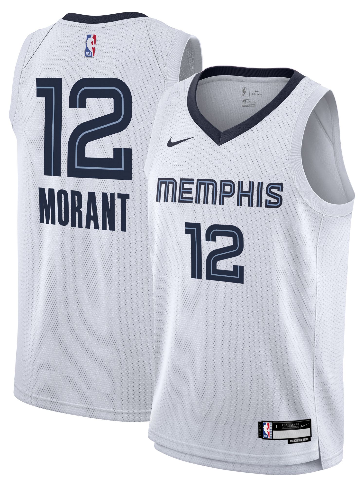 Nike Youth Memphis Grizzlies Ja Morant #12 White Swingman Association Jersey product image