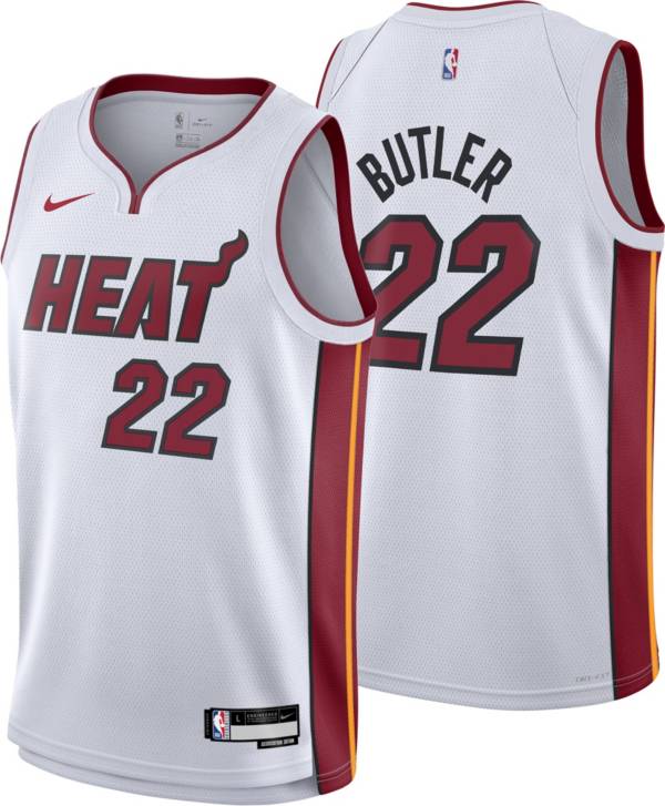 Nike Men's Miami Heat Jimmy Butler #22 White Dri-Fit Swingman Jersey, Small