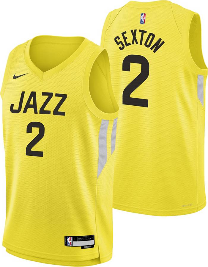 Nike Youth 2022-23 City Edition Utah Jazz Collin Sexton #2 Purple Dri-FIT  Swingman Jersey