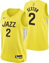 Unisex Nike Collin Sexton Gold Utah Jazz Swingman Jersey - Icon Edition Size: Large