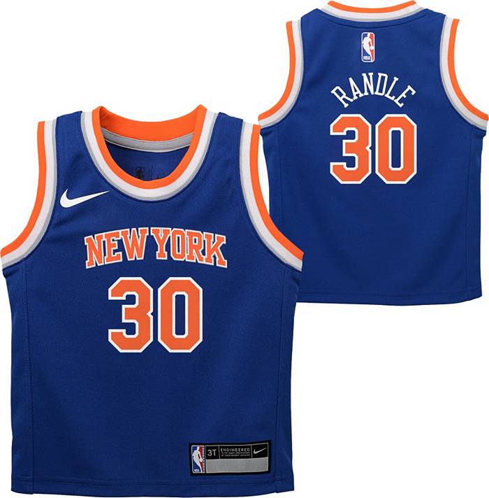 Nike Men's 2022-23 City Edition New York Knicks Obi Toppin #1 Black Cotton T-Shirt