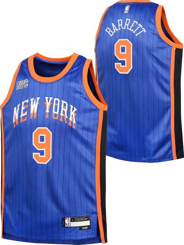 RJ Barrett New York Knicks NBA Boys Youth 8-20 Blue Icon Edition Swingman  Jersey