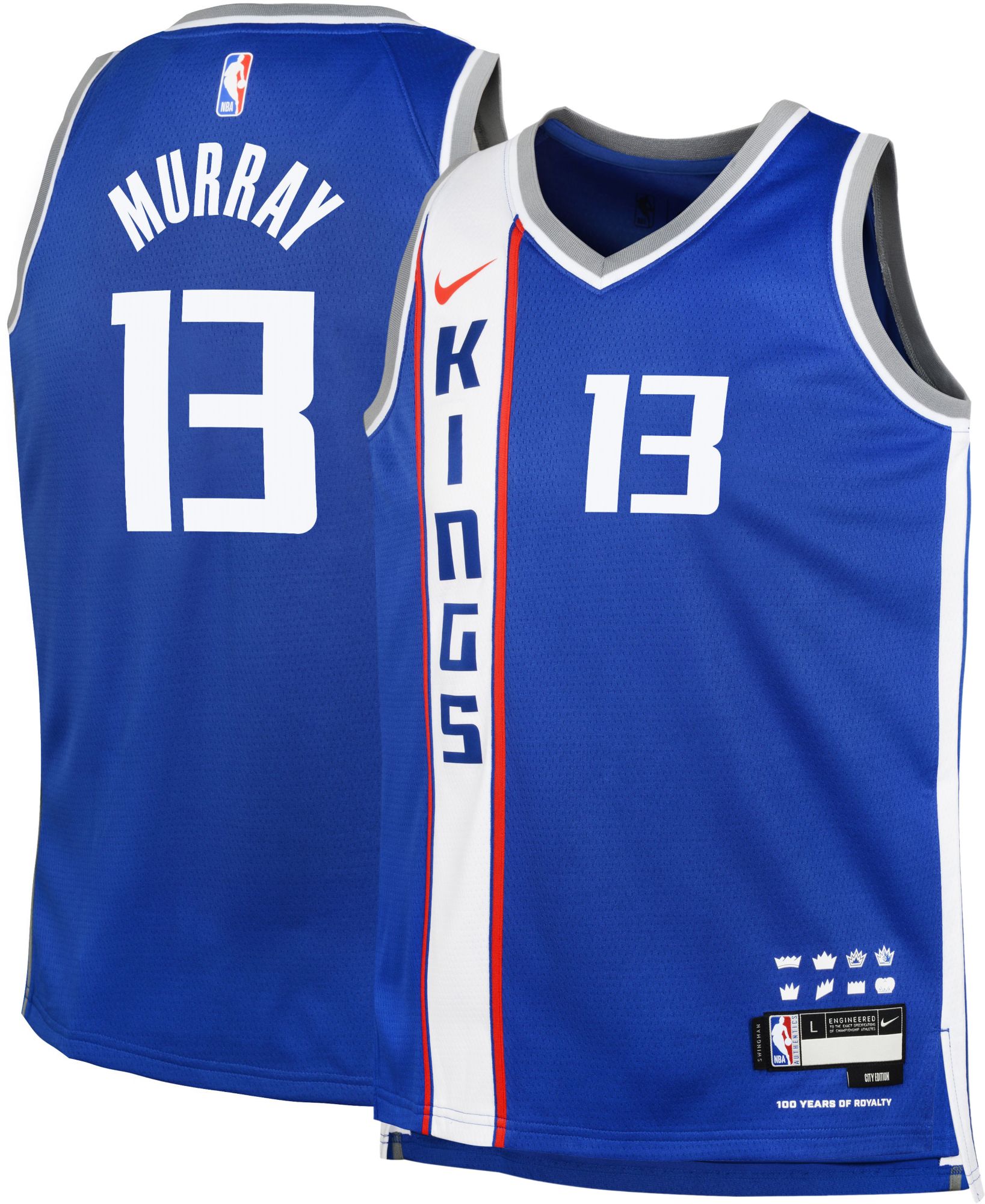 Nike Youth 2023-24 City Edition Sacramento Kings Keegan Murray #13 Blue Swingman Jersey product image