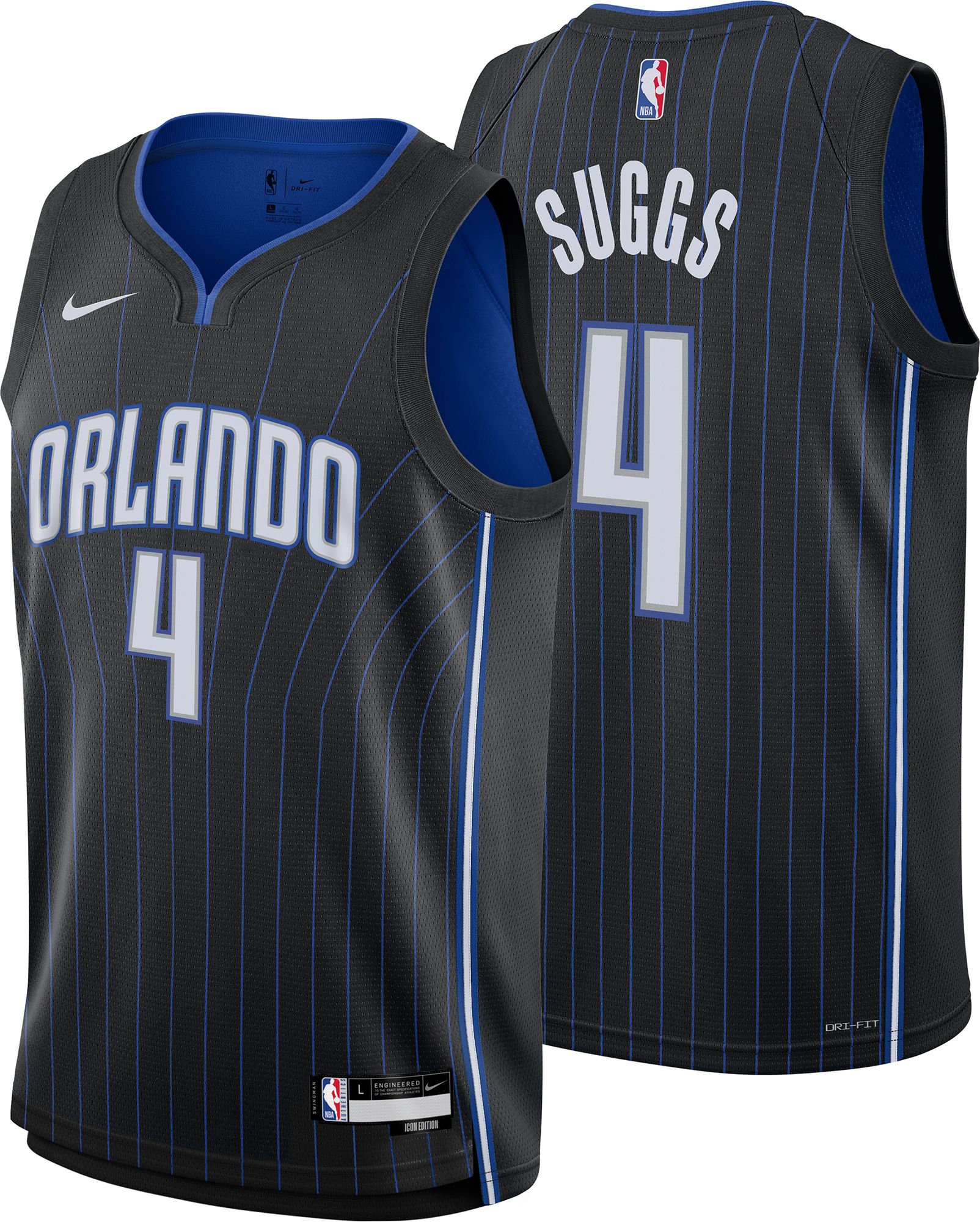 Nike Youth Orlando Magic Jalen Suggs #4 Black Swingman Jersey