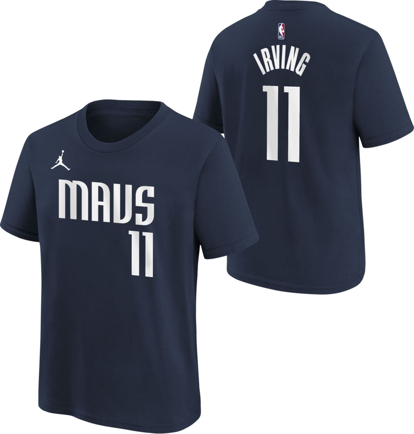 Jordan Youth Dallas Mavericks Navy Kyrie Irving 11 T Shirt Dick s Sporting Goods