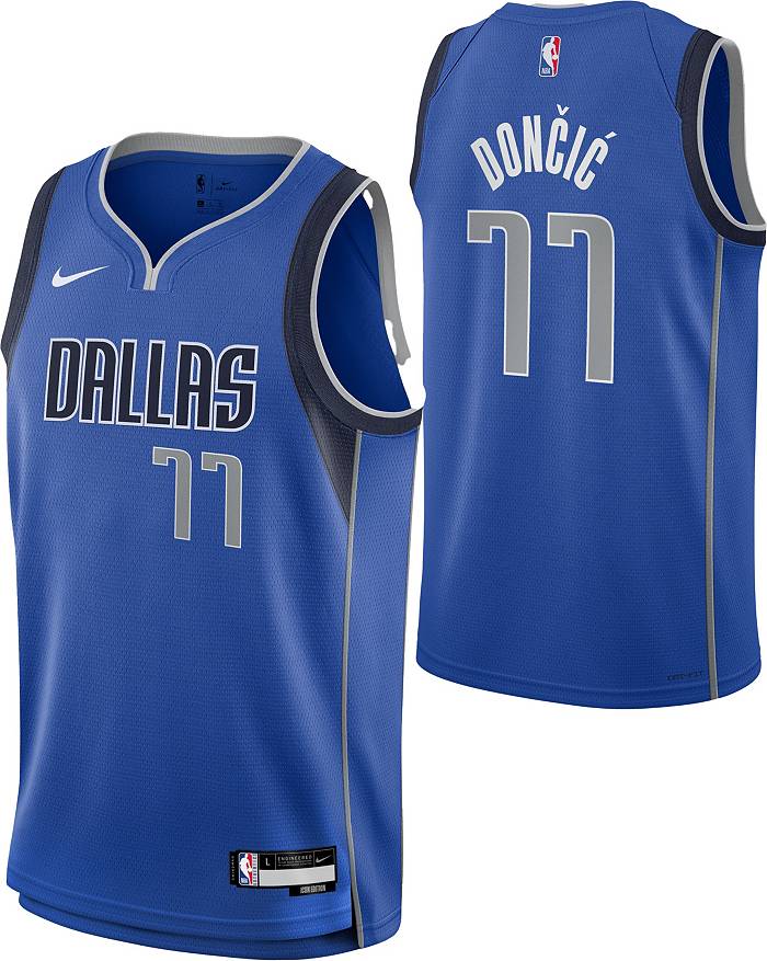 Nike Men's Dallas Mavericks Luka Doncic #77 Royal Dri-FIT Swingman