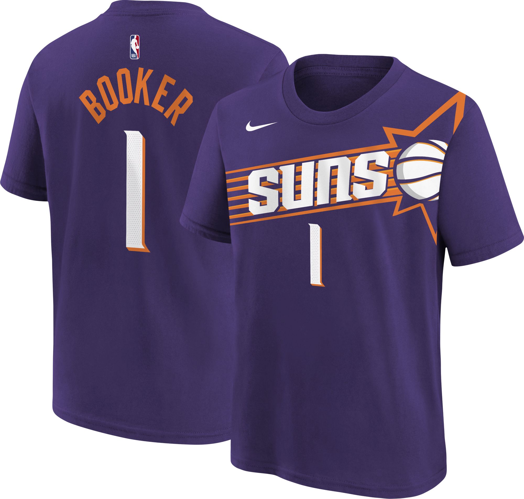 Nike Youth Phoenix Suns Devin Booker #1 Purple T-Shirt product image