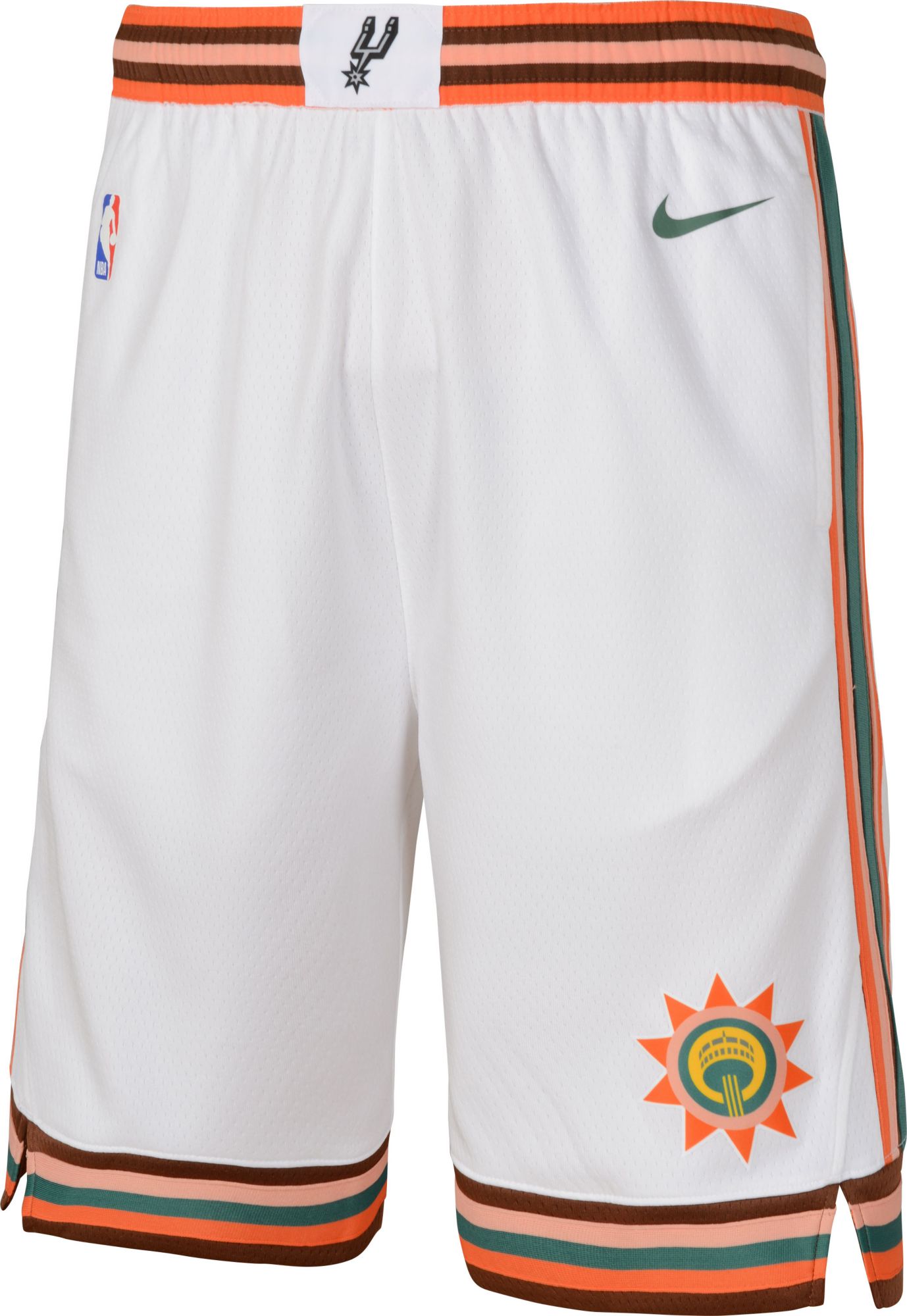 Nike Youth 2023-24 City Edition San Antonio Spurs White Shorts