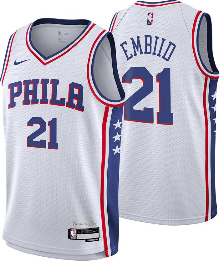 Nike Youth Philadelphia 76ers Joel Embiid #21 Royal Dri-FIT Swingman Jersey