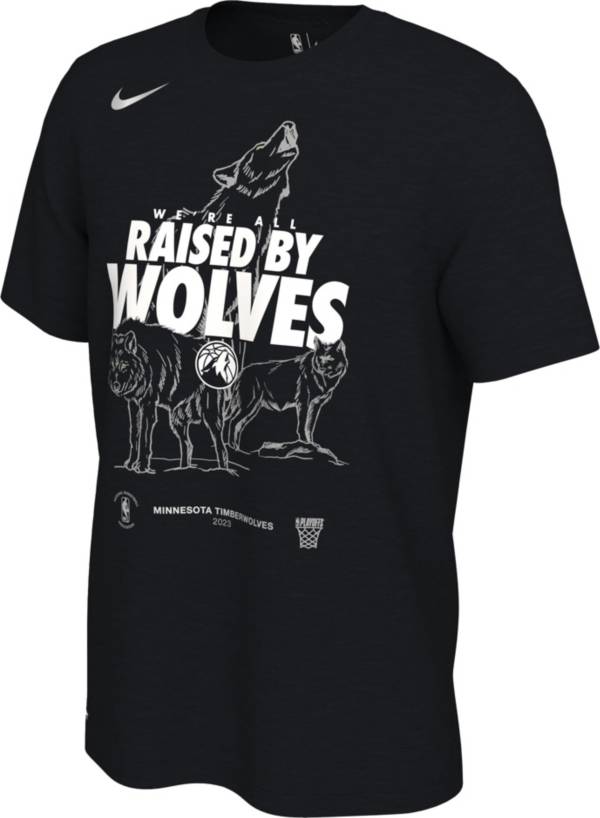Nike Youth Minnesota Timberwolves "Raised By Wolves" 2023 NBA Playoffs Mantra T-Shirt product image