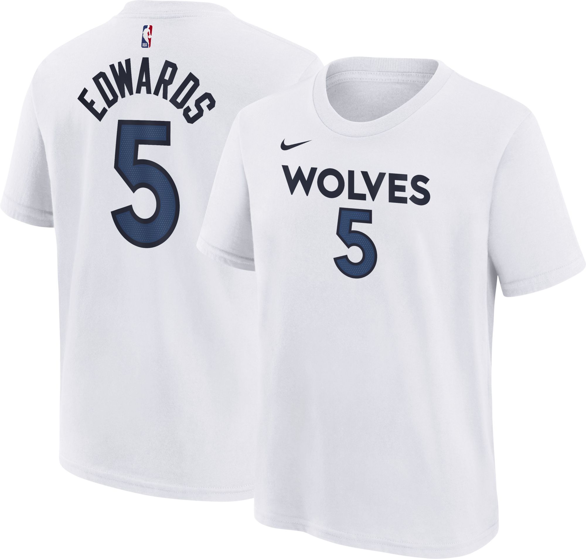 Nike Youth Minnesota Timberwolves Anthony Edwards #5 White T-Shirt product image