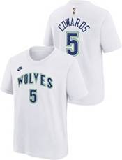  Anthony Edwards Minnesota Timberwolves #1 Navy Youth  Performance Polyester Player Name and Number T-Shirt (8) : Sports & Outdoors
