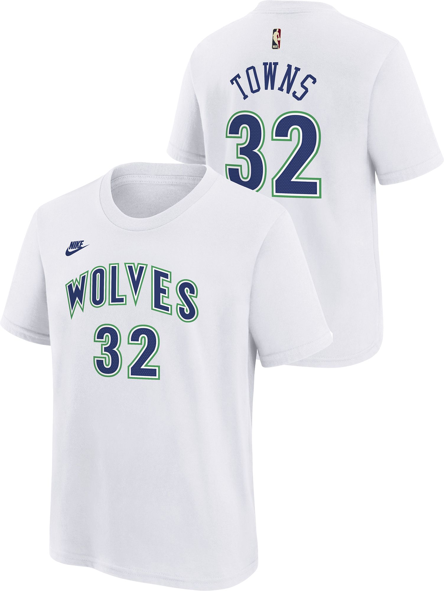 Nike Youth Minnesota Timberwolves Karl-Anthony Towns #32 Hardwood Classic T-Shirt