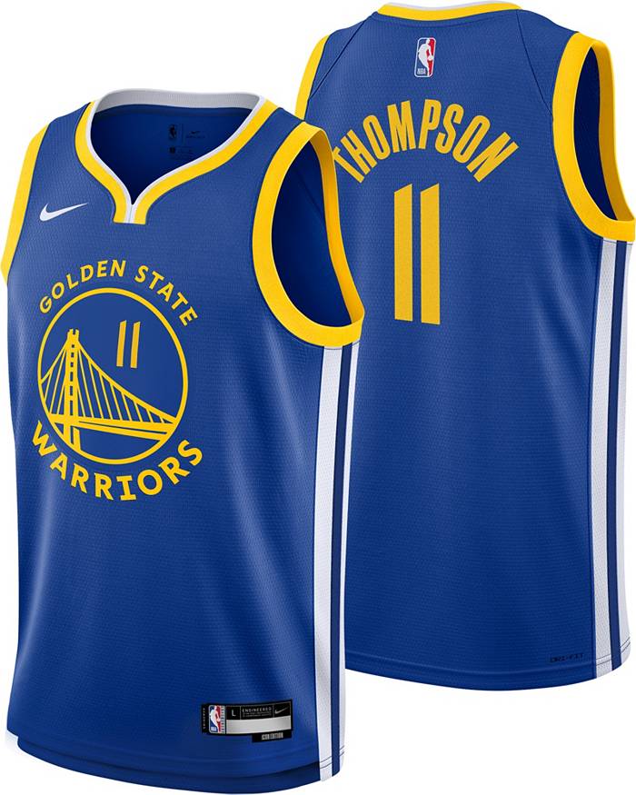 Nike Men's Golden State Warriors Stephen Curry #30 Blue Hardwood Classic Dri-Fit Swingman Jersey, Large