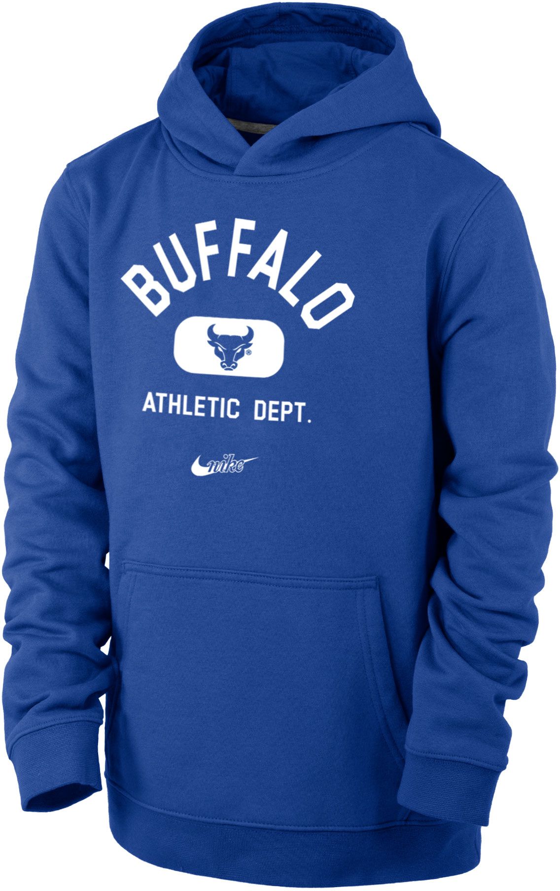 Nike Youth Buffalo Bulls Blue Club Fleece Mascot Name Pullover Hoodie