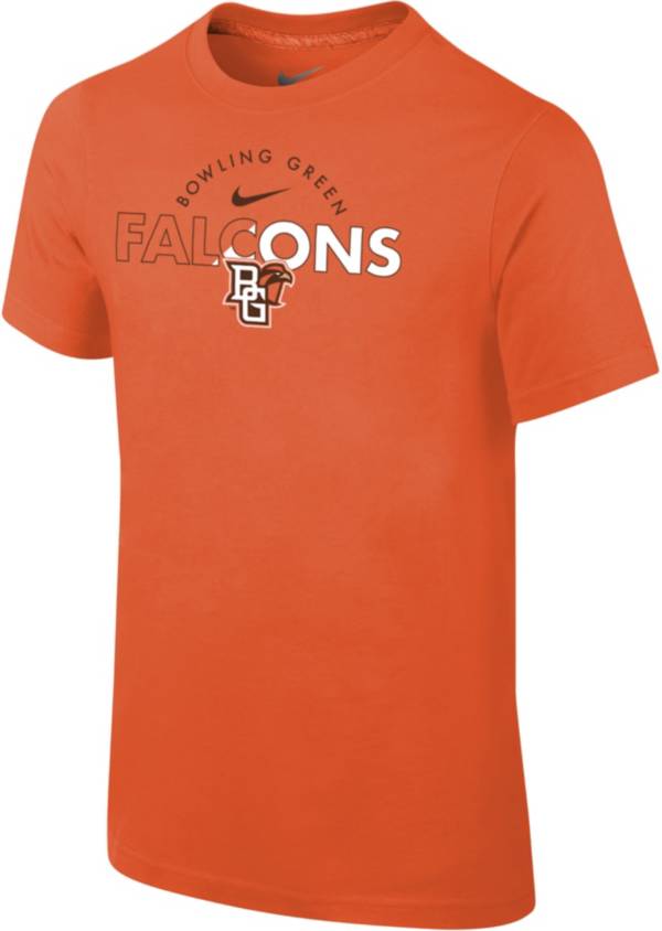 Nike Youth Bowling Green Falcons Orange Core Cotton Logo T-Shirt, Boys', XL