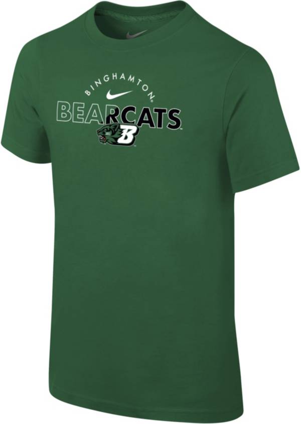 Nike Youth Binghamton Bearcats Dark Green Core Cotton Logo T-Shirt ...