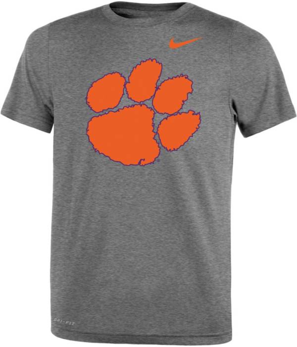 Nike Youth Clemson Tigers Grey Dri-FIT Legend Football Team Issue Long  Sleeve T-Shirt