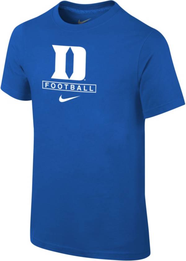 Nike Youth Duke Blue Devils Duke Blue Football Core Cotton T-Shirt ...