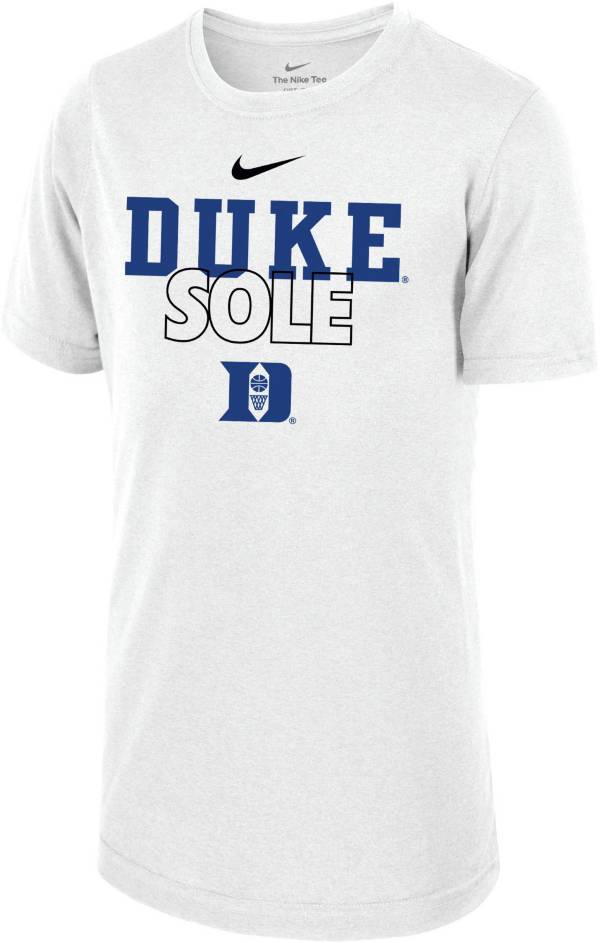 Nike Youth Duke Blue Devils White 2023 March Madness Basketball Duke Sole Bench T-Shirt product image