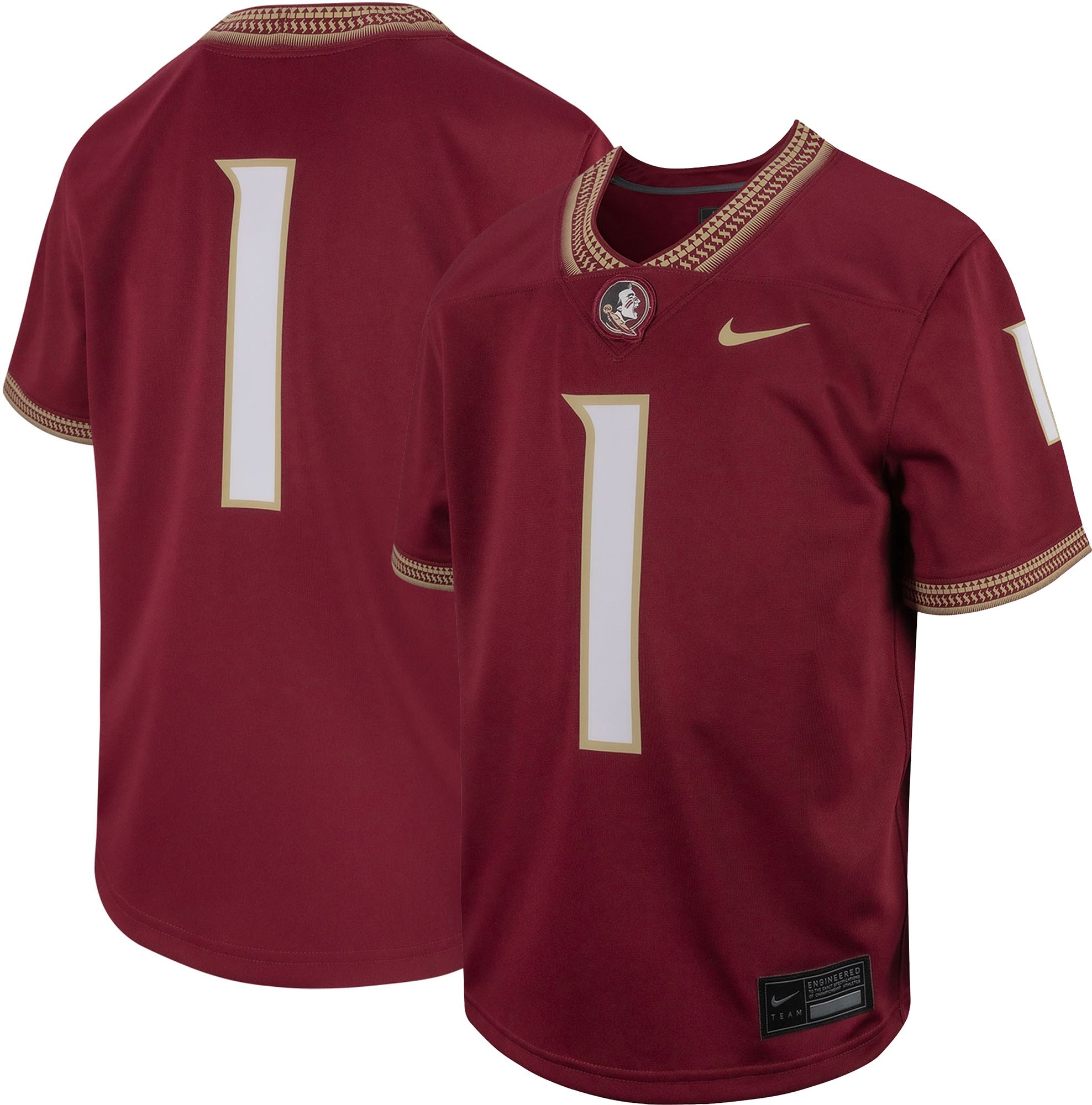 Nike Youth Florida State Seminoles #1 Garnet Replica Football Jersey product image