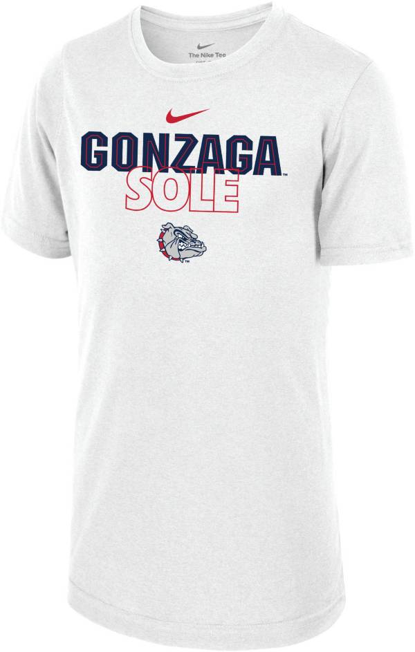 Nike Youth Gonzaga Bulldogs White 2023 March Madness Basketball Gonzaga Sole Bench T-Shirt product image