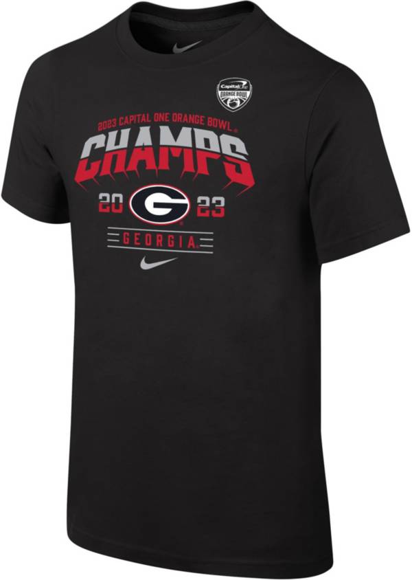 Youth T-Shirt Orange Nike Bulldogs Georgia Sporting Bowl Room Dick\'s Locker 2023 | Champions Goods