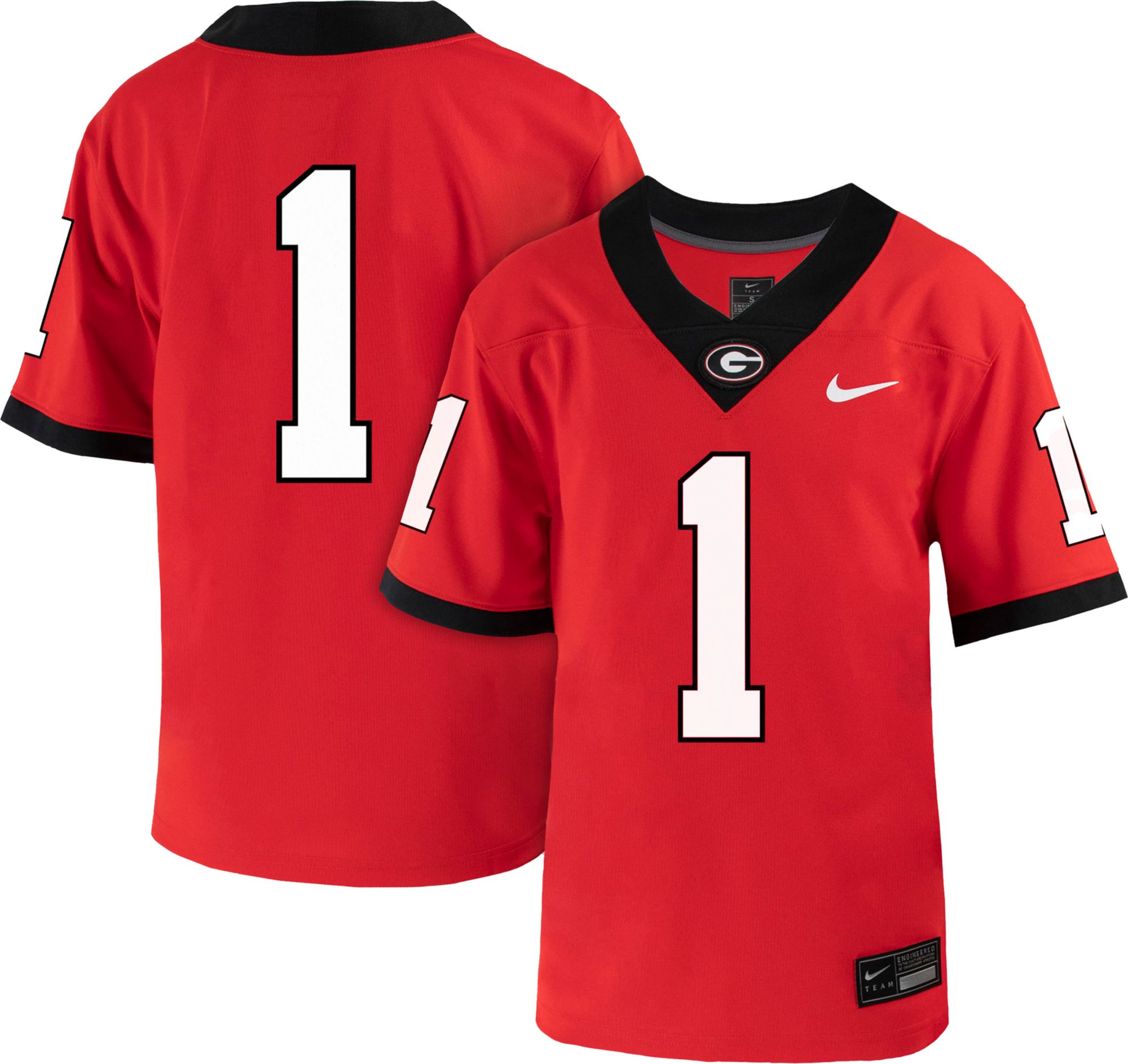 Nike Youth Georgia Bulldogs #1 Red Replica Football Jersey product image