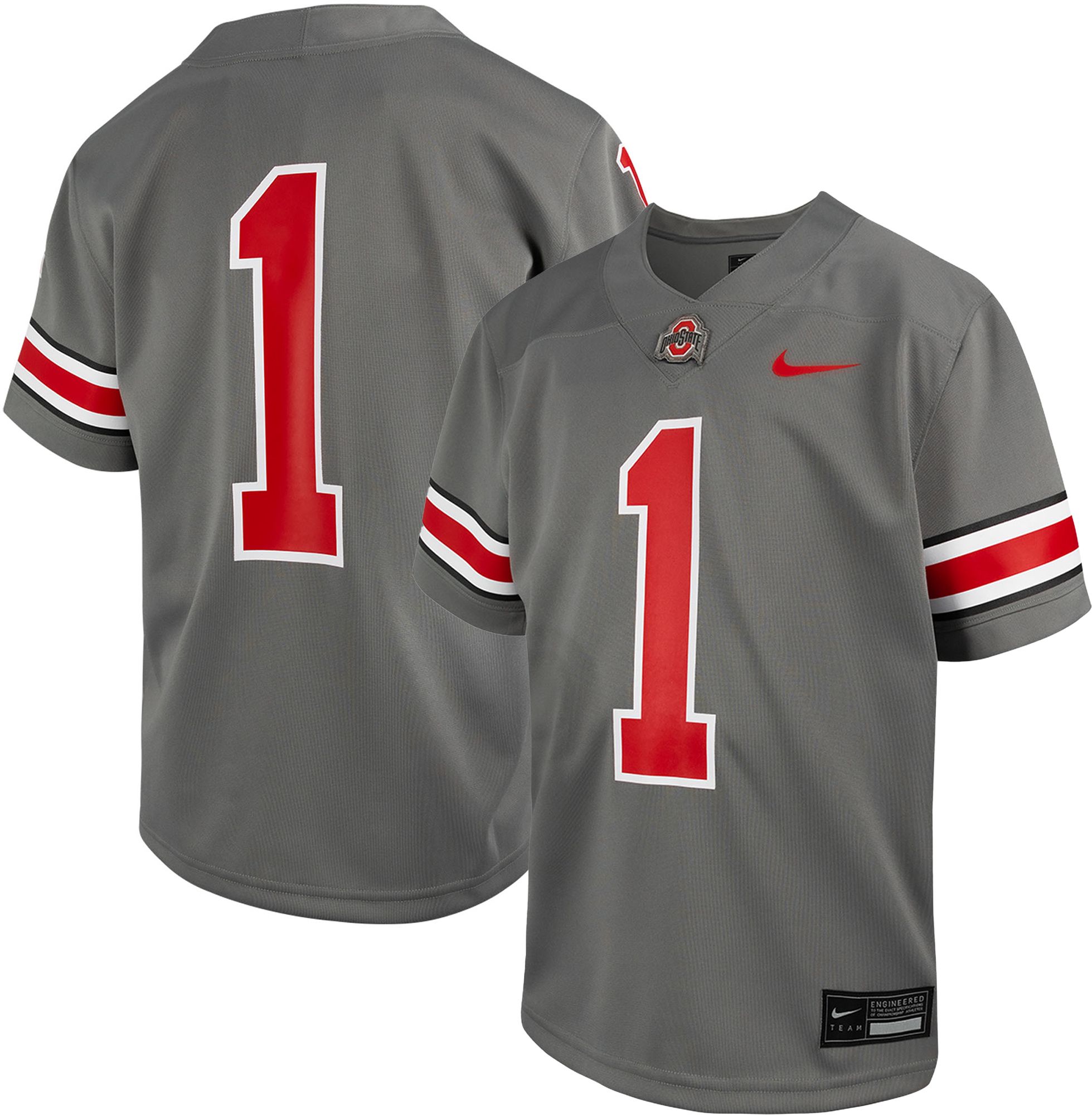 Nike Youth Ohio State Buckeyes #1 Grey Replica Football Jersey product image